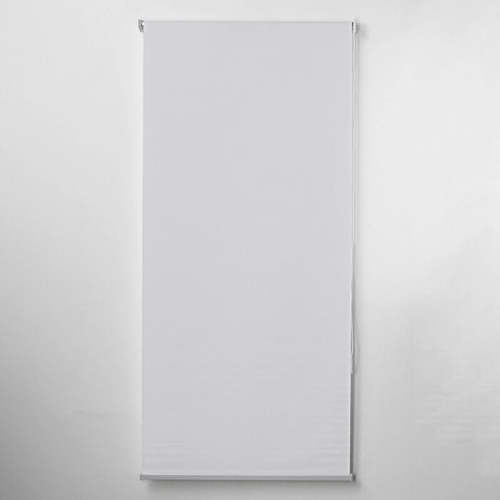 Штора рулонная «Механика», 90×180 см (с учётом креплений 3,5 см), цвет белый - фотография № 1