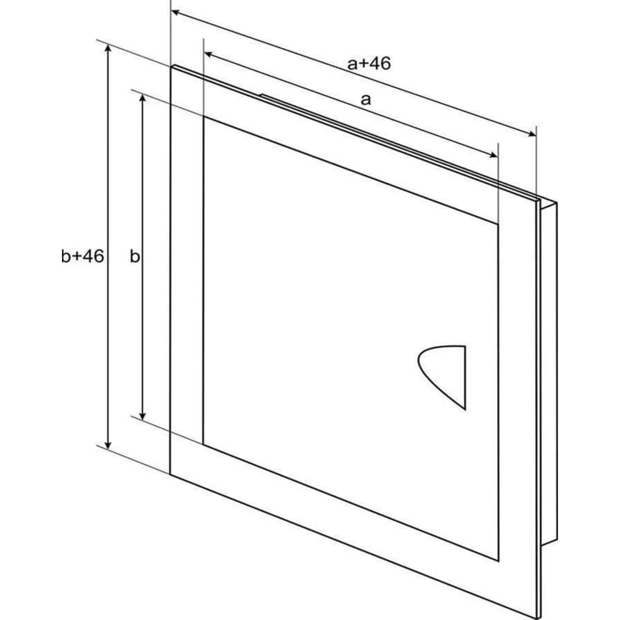 Люк ревизионный стальной 40x50 белый - фотография № 4