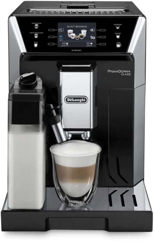 Кофемашина Delonghi PrimaDonna Class ECAM550.55 1450Вт серебристый/черный