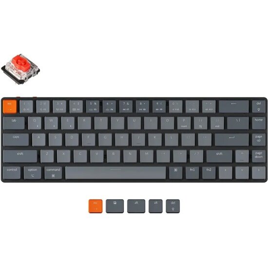 Клавиатура беспроводная KEYCHRON K7, RGB, Red Switch