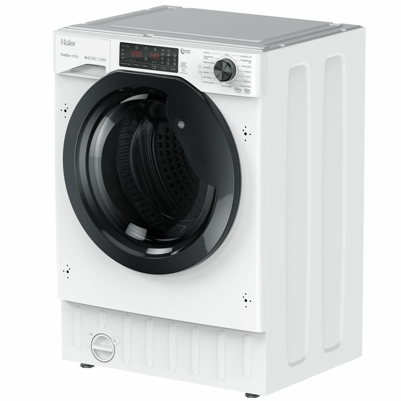 Встраиваемая стиральная машина Haier HWDQ90B416FWB-RU - фотография № 1