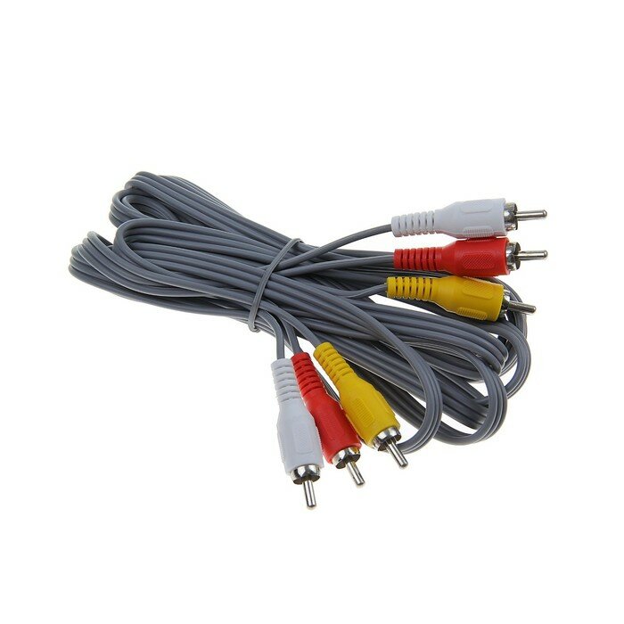 фото Кабель аудио/видео Smartbuy KA233, 3xRCA(m)-3xRCA(m), 3 м, серый
