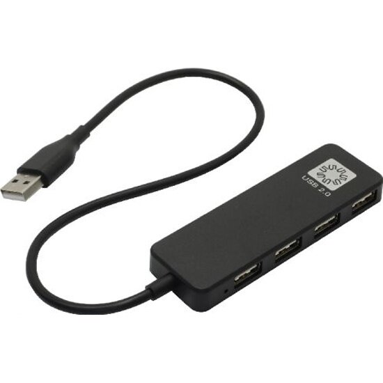 Разветвитель USB 5BITES HB24-209BK 4*USB2.0/USB Type-A (Black)