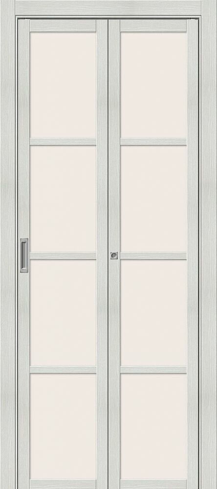 Дверь-Книжка Складная с Экошпоном Bravo Твигги-11.3 Bianco Veralinga / Magic Fog Межкомнатная 350x2000, 400x2000мм / Браво.