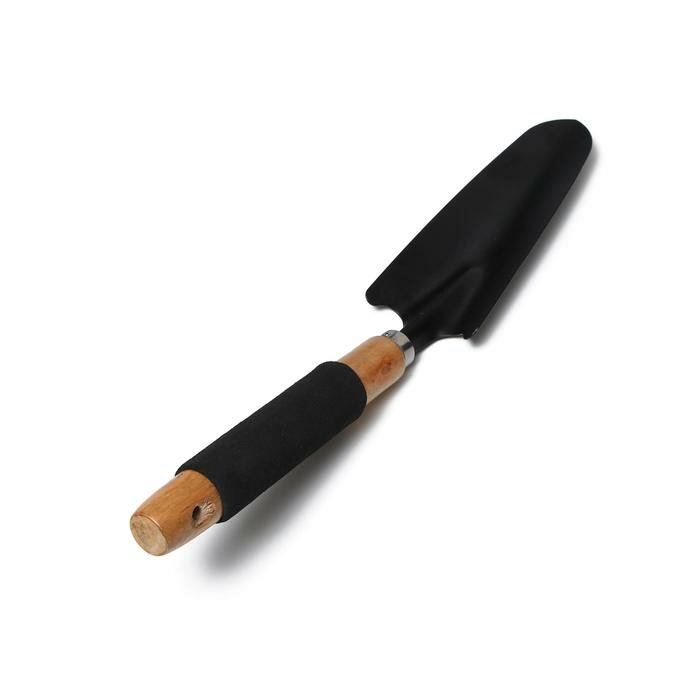 Greengo Совок посадочный, длина 30 см, ширина 6.5 см, деревянная ручка с поролоном - фотография № 3