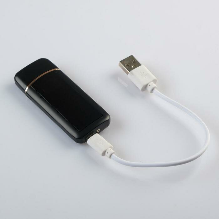 Командор Зажигалка электронная "Настоящий №1 Мужчина", USB, спираль, 3 х 7.3 см, черная - фотография № 5