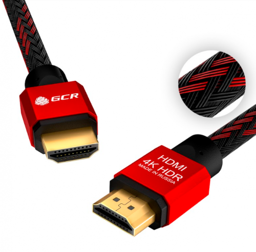 Кабель HDMI GCR -52162 1.5m, чёрно-красный