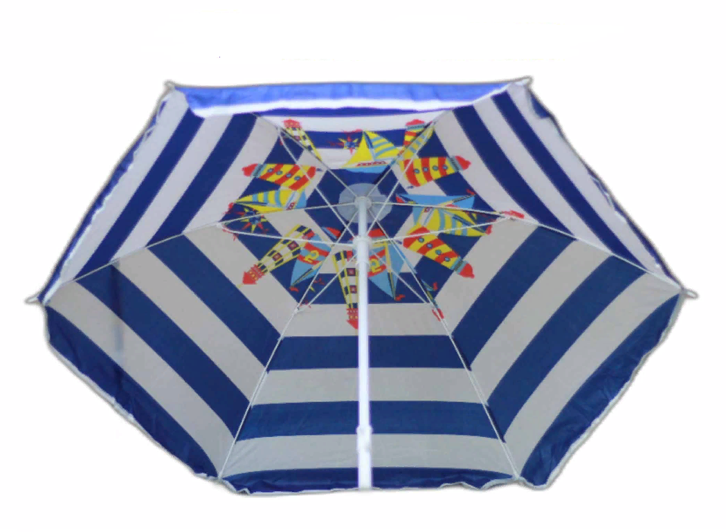 Зонт пляжный, садовый. Цвет синий - фотография № 2