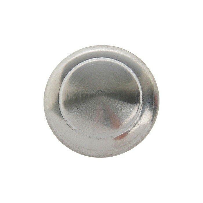 Ручка кнопка тундра, d=23 мм, цвет матовый никель - фотография № 2