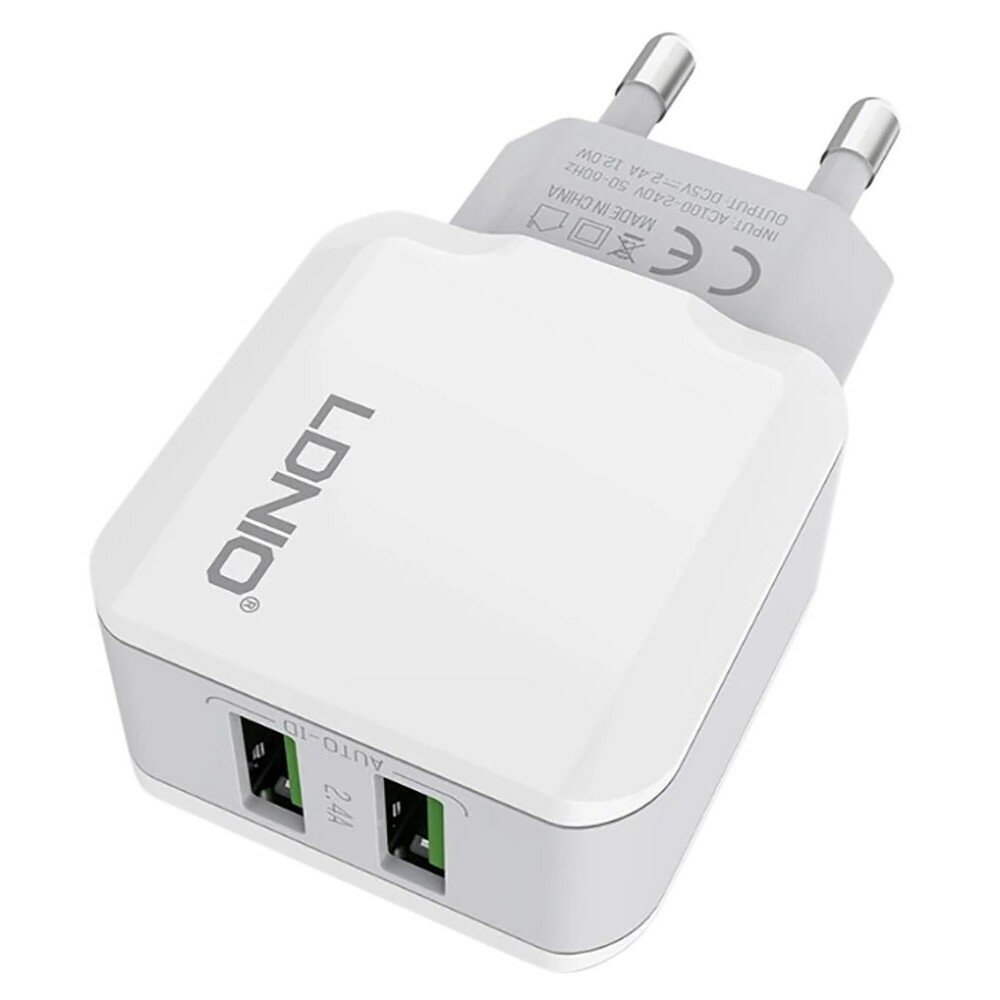 LDNIO LD B4392 A2202 Сетевое ЗУ + Кабель Micro 2 USB Auto-ID Выход: 12W White