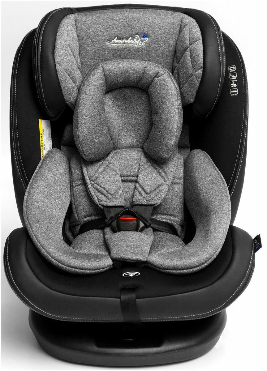 Автокресло Amarobaby ST-3 Isofix класс D группа 0 /1/2/3 (серый)