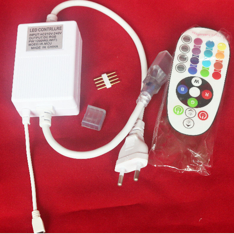 ИК контроллер для Led ленты 220 вольт лайт серия белый пульт 24 кнопки