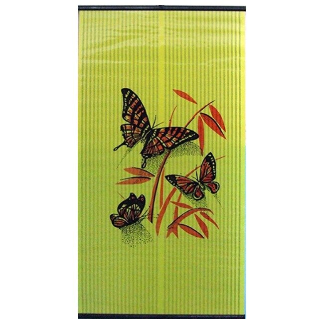 Гибкий настенный обогреватель Бархатный сезон Бабочки красные на желтом (для помещений) (58х120 см)
