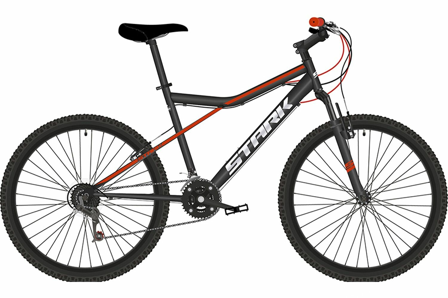 Велосипед Stark Slash 26.1 V (2022) (Велосипед Stark'22 Slash 26.1 V черный/оранжевый 16", HQ-0005272)