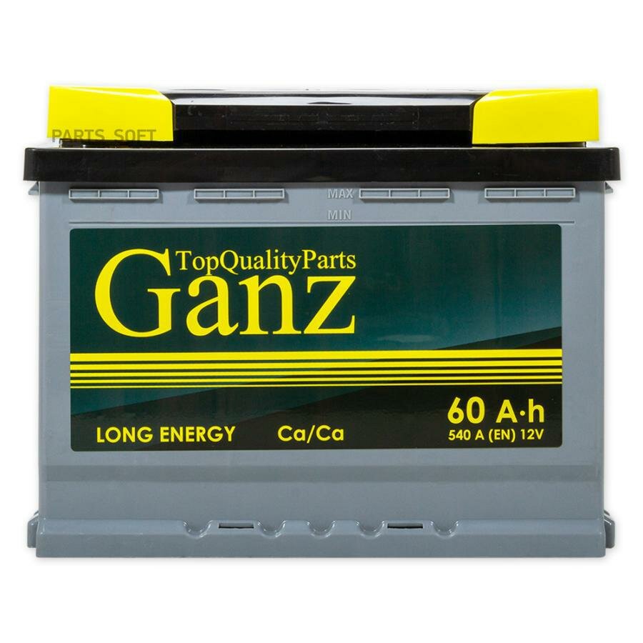 GANZ GA600 Аккумулятор GANZ 60 А/ч обратная R+ 242x175x190 EN540 А