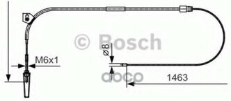 1 987 482 130_трос Передний! Ручника L=1463 Vw Crafter 30-50, Mb Sprinter 412 00> Bosch арт. 1987482130