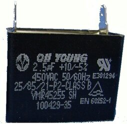 Конденсатор пусковой 2301-001912 2500NF 450V мотора вентилятора внутреннего блока кондиционера Samsung