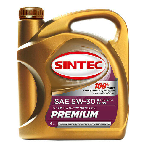 Моторное масло Sintec PLATINUM SAE 5W-30 API SN ILSAC GF-5 4л (801973)
