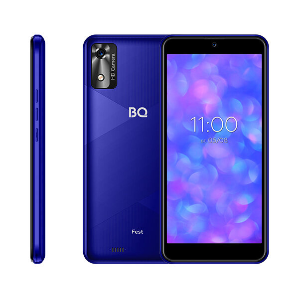 Смартфон BQ 5565L Fest Night Blue, 5.4, IPS, 1440x720 HD+, 2+2Mp, 2/16Gb, 2200mAh