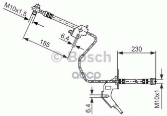 1 987 476 200_шланг Торм.Зад. Прав.!Opel Astra H 1.4 -1.8 03.04>/Zafira B 1.8 16v 07.05> Bosch арт. 1987476200