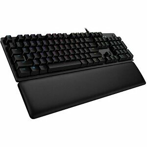 Клавиатура LOGITECH G513 Tactile (GX Red switches), USB, c подставкой для запястий, черный [920-009339] - фото №1