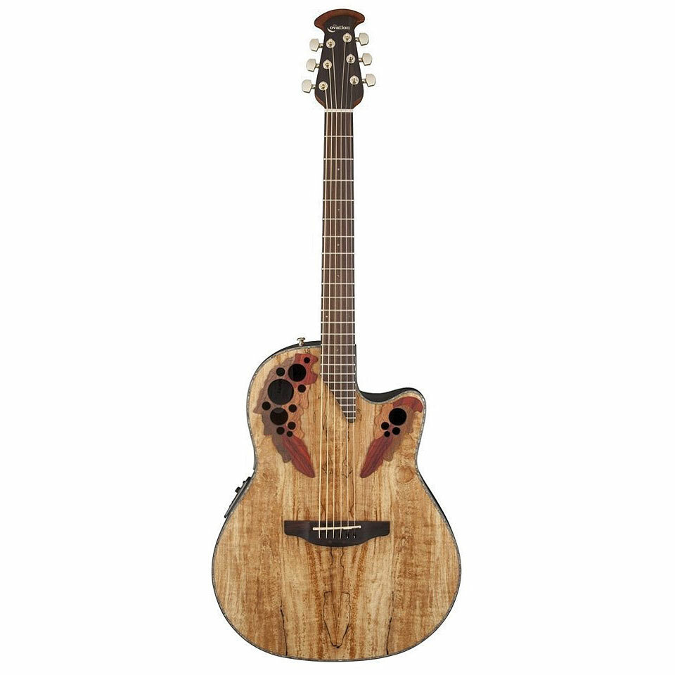   Ovation CE44P-SM Celebrity Elite Plus Mid Cutaway Natural Spalted Mapl