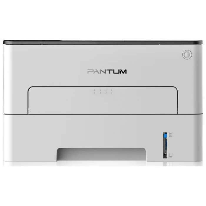 Лазерный монохромный принтер Pantum P3010D, Printer, Mono laser, А4, 30 ppm (max 60000 p/mon), 350 MHz, 1200x1200 dpi, 128 MB RAM, Duplex, paper tray 250 pages, USB, start. cartridge 1000 pages (white)