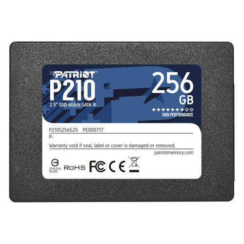 SSD накопитель Patriot P210 P210S256G25 256ГБ, 2.5", SATA III