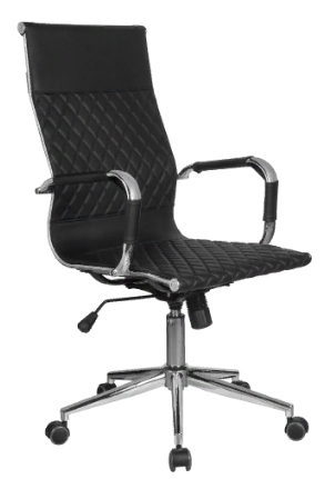 Кресло для руководителя в офис Hugo Riva Chair 6016-1S Чёрный (Q-01)
