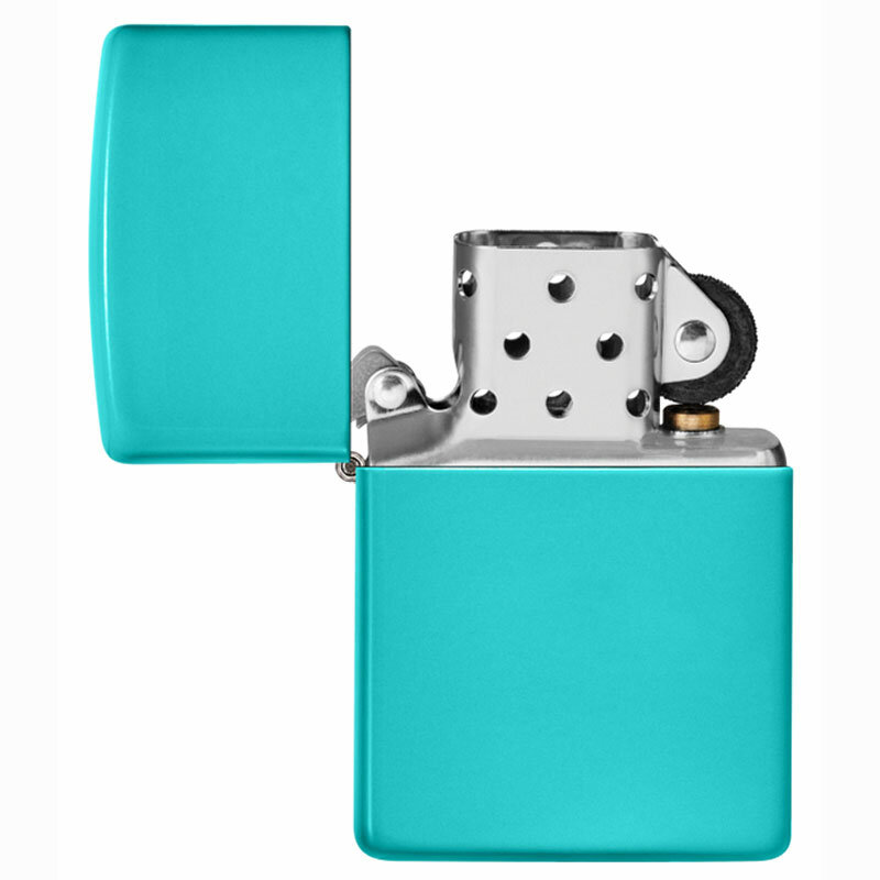 Зажигалка Zippo Classic Flat Turquoise 49454 - фотография № 4