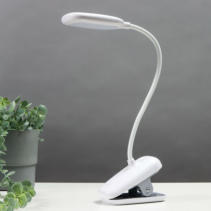 Настольная лампа 16816/1 LED 5Вт USB белый 12х6х47 см (1шт) - фотография № 1