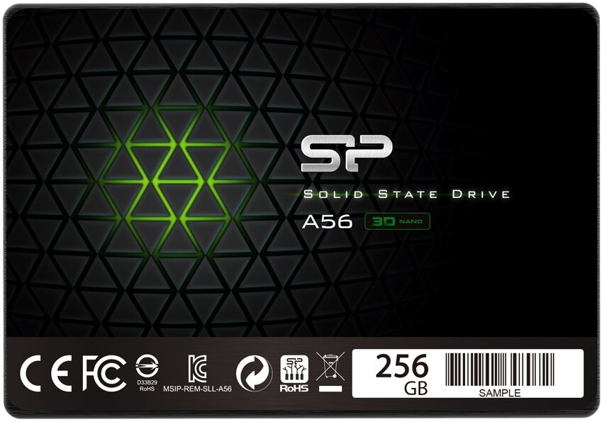 Накопитель SSD Silicon Power SP256GBSS3A56B25RM Ace A56 /SATA III/256GB /Скорость чтения 460МБайт/с Скорость записи 430МБайт/с