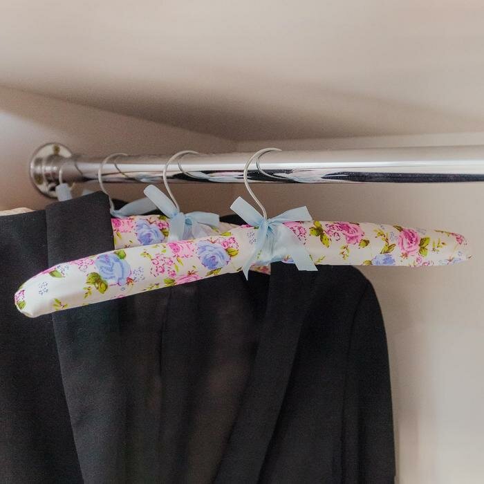 Вешалка для одежды мягкая «Розочки», размер 44-46-8, цвет микс - фотография № 7