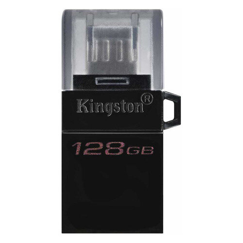 Флешка USB Kingston DataTraveler microDuo 3 G2 128ГБ, USB3.0, черный [dtduo3g2/128gb]