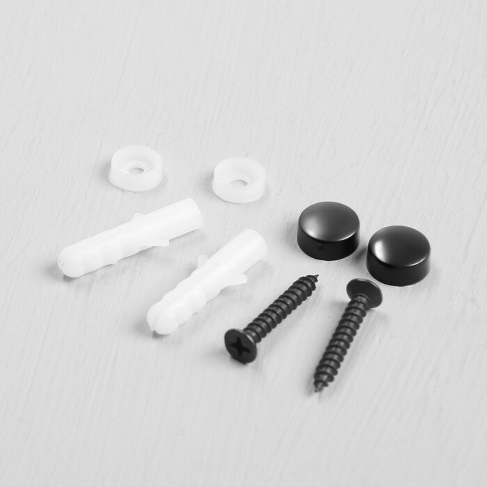 Крючок мебельный KMC005BL CAPPIO, двухрожковый, цвет черный - фотография № 5