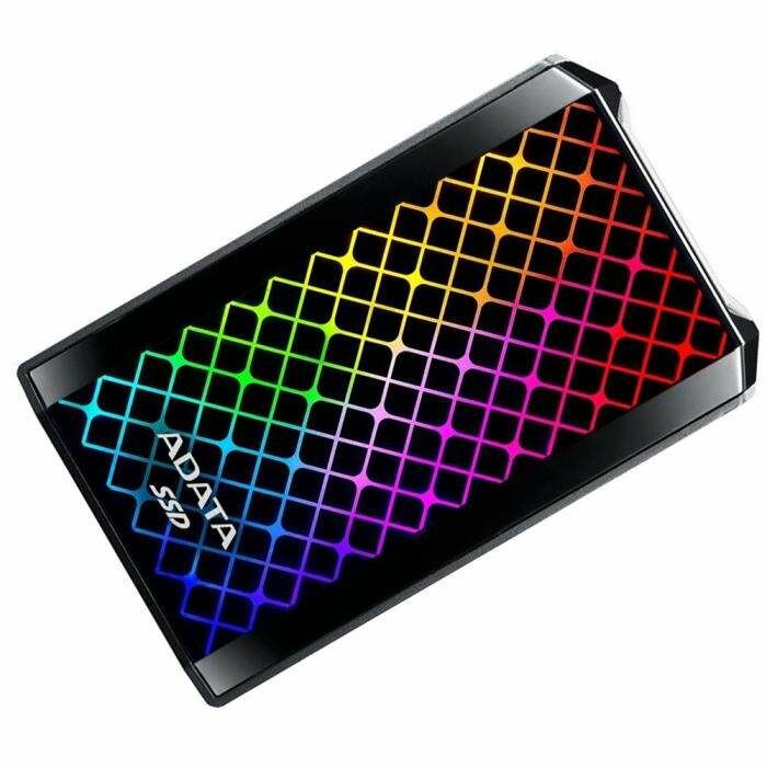 2.5" 2TB ADATA SE900G RGB Black External SSD [ASE900G-2TU32G2-CBK] USB 3.2 Gen2x2 Type-C, 2000/2000, USB 3.2 Type-C to C cable,USB 3.2 Type-C to A cable, RTL (779577)