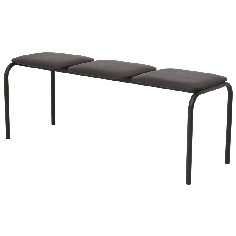 фото Банкетка UD_с раздел.сиден. Твист.каркас черн к/з черн