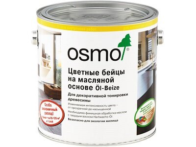 OSMO Цветные бейцы Осмо на масляной основе Osmo Öl-Beize 1 л. 3501 Белый Прозрачный,Интенсивный