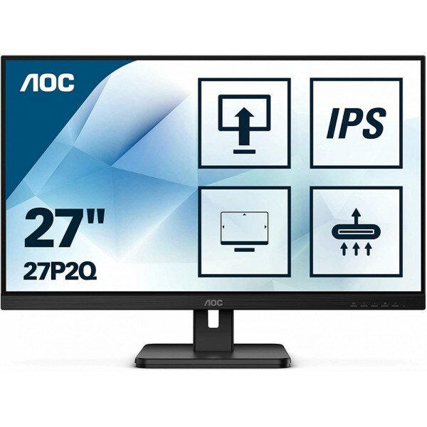 Монитор 27 AOC 27P2Q Black с поворотом экрана (IPS, 1920x1080, 75Hz, 4 ms, 178/178, 250 cd/m, 50M:1, +DVI, +HDMI, +Di