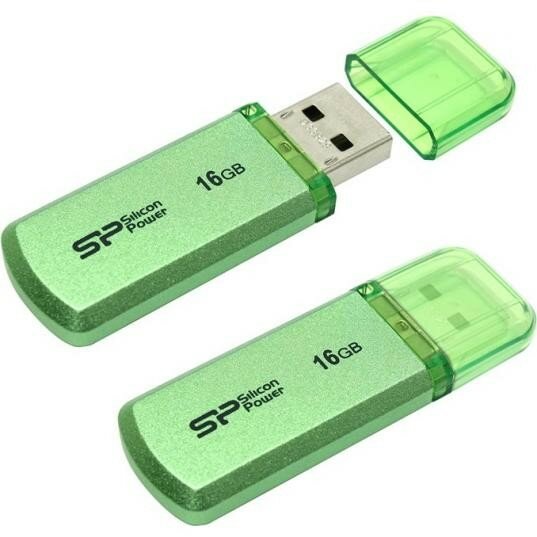 Флешка Silicon Power 16Gb Helios 101 SP016GBUF2101V1N USB2.0 зеленый SP016GBUF2101V1N