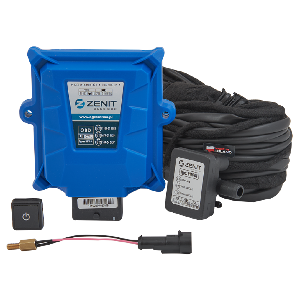 Комплект ГБО ZENIT BLUE BOX OBD 4 электроника