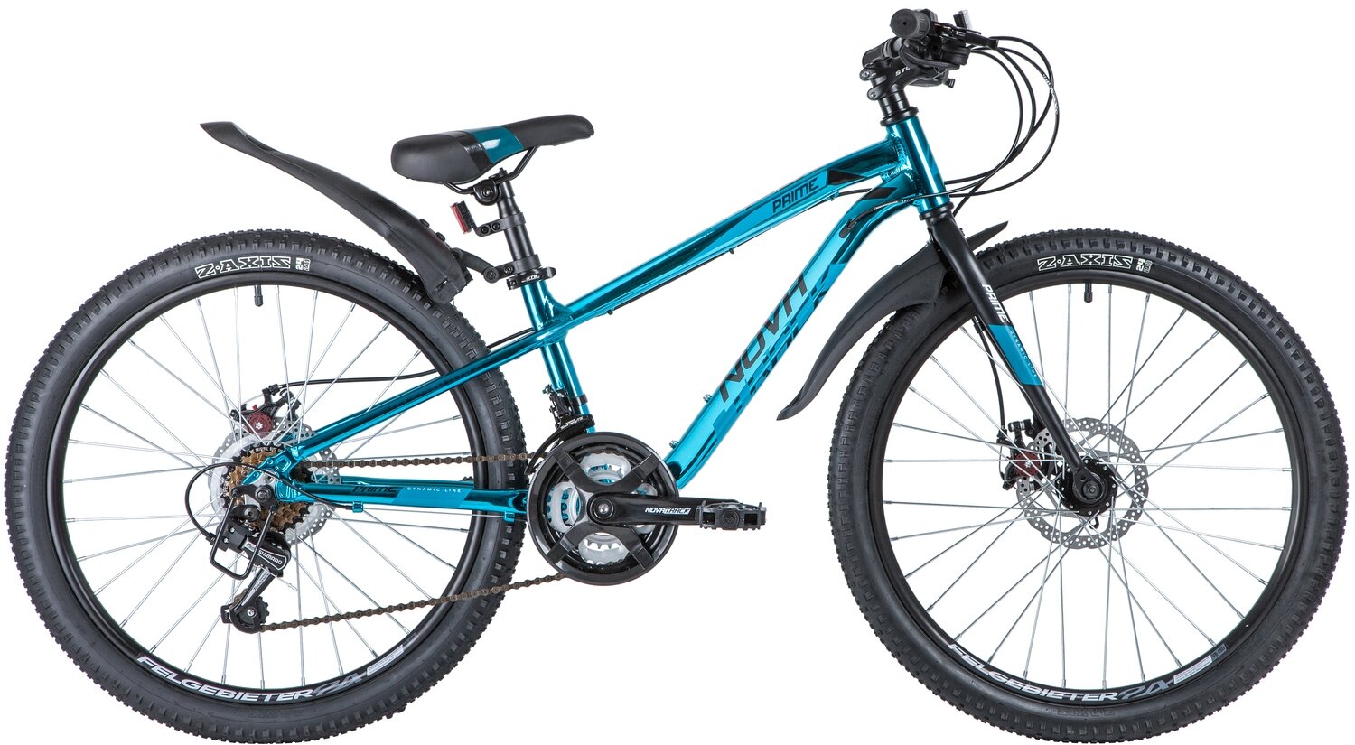 Подростковый горный (MTB) велосипед Novatrack Prime Disc 24" (2020), рама 11", синий