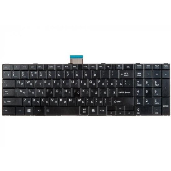 Клавиатура для ноутбука Rocknparts для Toshiba Satellite C850, C850D, C855, C855D, L850, L850D, L855, L855D, ченая гор Enter