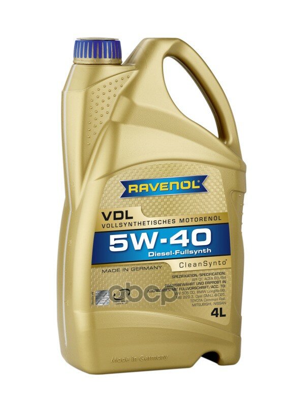 Масло Моторное Vdl Sae 5w-40 ( 4л) New Ravenol арт. 4014835723795