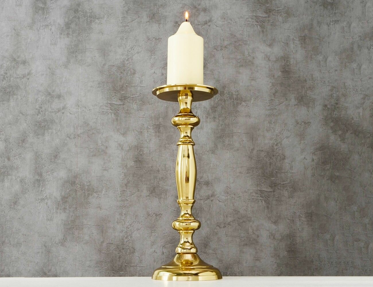 Металлический подсвечник "Лорения" для одной свечи, золотой, 35 см, Boltze - фотография № 4