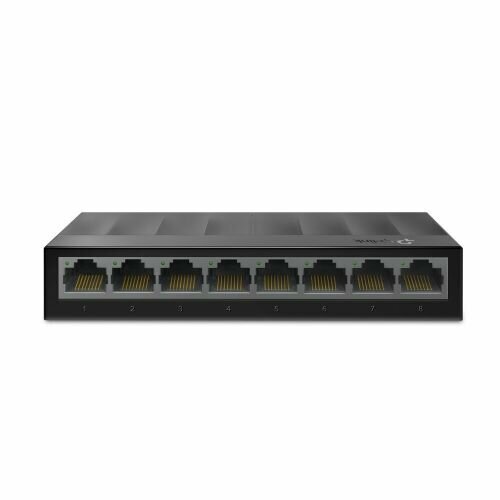 Коммутатор TP-LINK LS1008G 8 портов RJ45 10/100/1000 Мбит/с, настольный/монтируемый на стену, plug and play