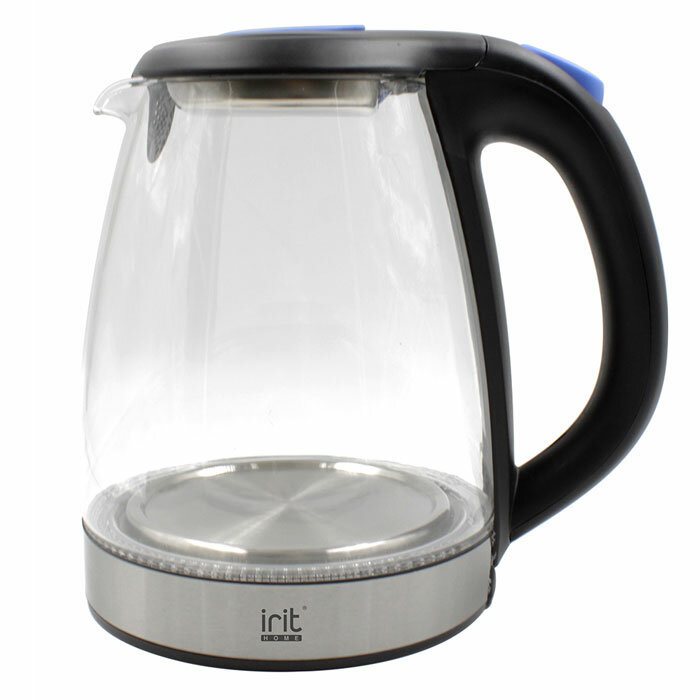 Irit IR-1910 чайник электрический дисковый, 1.7л, 1700Вт, стеклянный