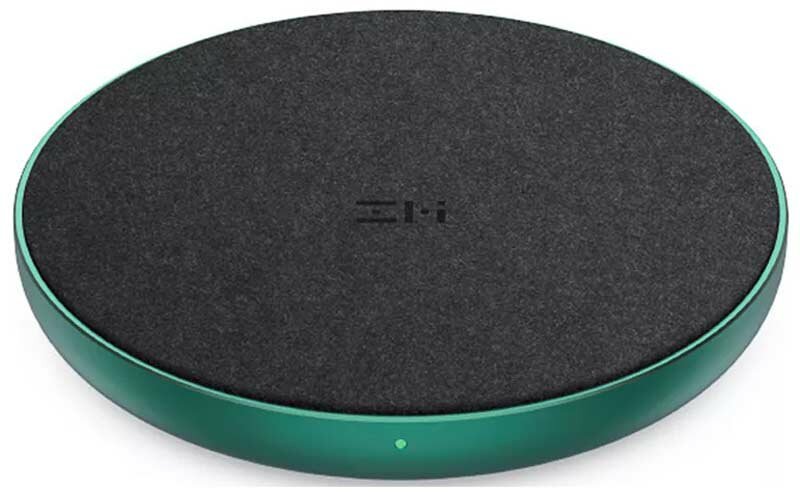 СЗУ Zmi Wireless Charger QC 2.0 (WTX11 BlackGreen ALCANTARA) черно-зеленый