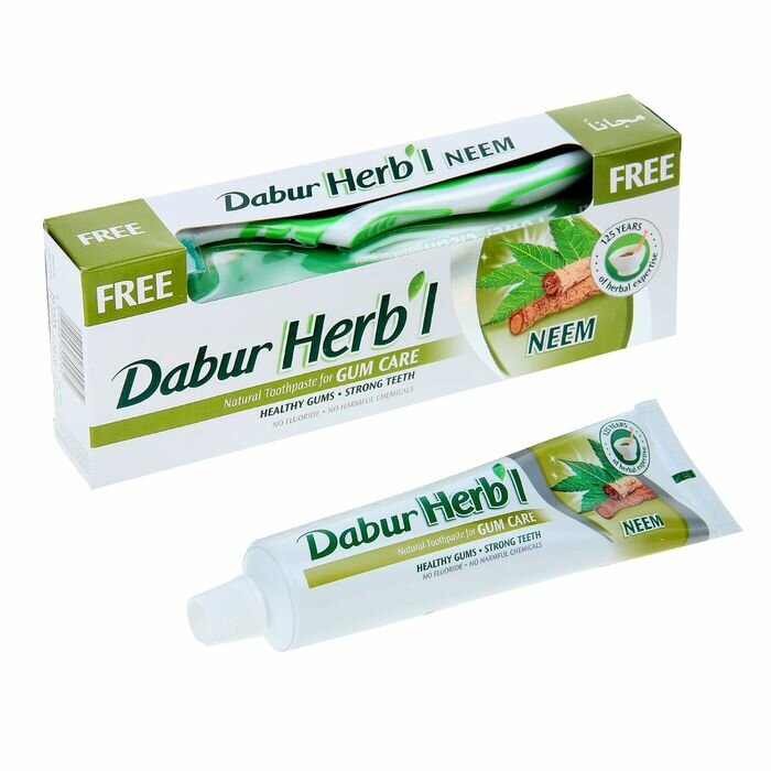 Dabur Набор Dabur Herb'l ним: зубная паста 150 г + зубная щётка