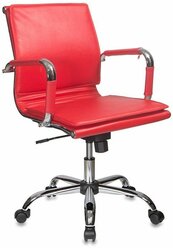 Кресло руководителя Ch-993-Low красный эко.кожа низк.спин. крестовина металл хром CH-993-LOW/RED
